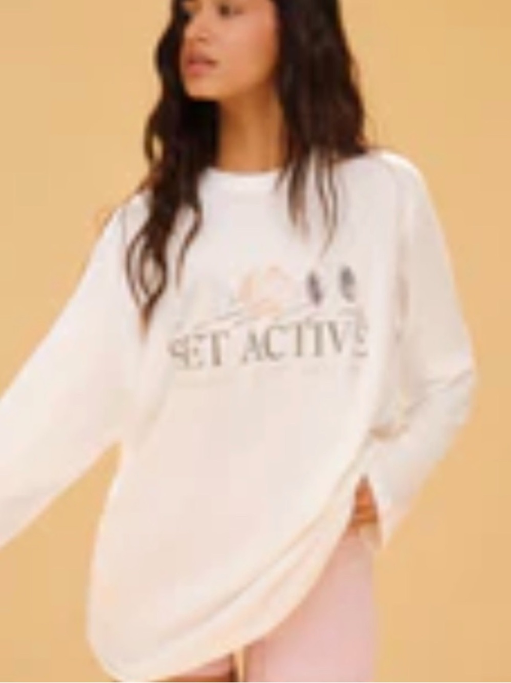 SET Active Limited Edition Oversized Daily Club Set Long Sleeve Shirt NWT-XL